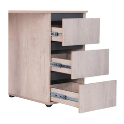 Masa de birou AMF Pluto ST R 1380 (Endgrain Oak/Graphite) Thumb