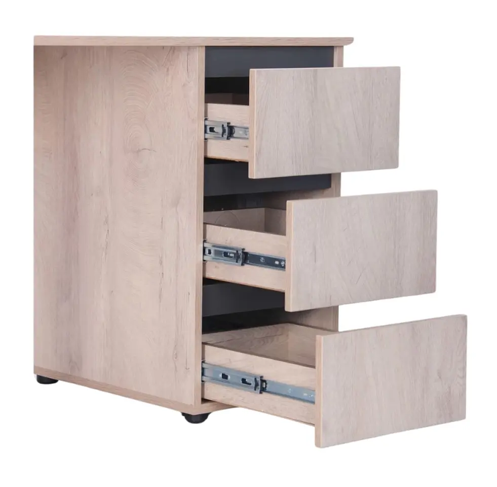 Masa de birou AMF Pluto ST R 1380 (Endgrain Oak/Graphite)