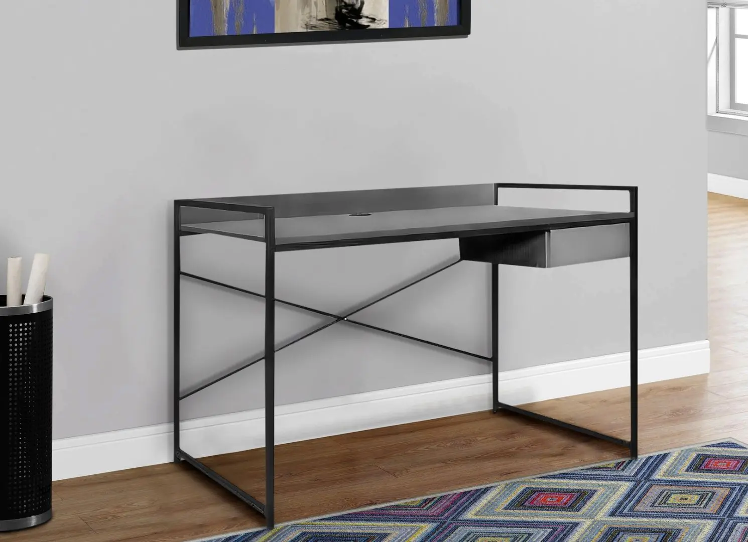 Стол письменный AMF Oxford (Black/Gray)