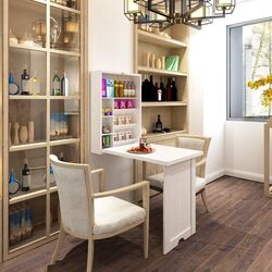 Masa birou de perete Costway CB10394WH (White) Thumb