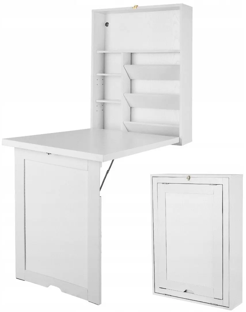 Masa birou de perete Costway CB10394WH (White)