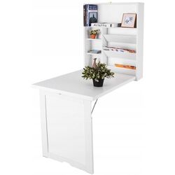 Masa birou de perete Costway CB10394WH (White) Thumb