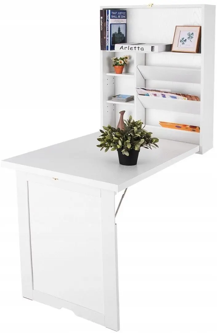 Masa birou de perete Costway CB10394WH (White)