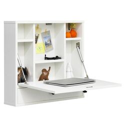 Настенный письменный стол Costway CB10463WH (White) Thumb