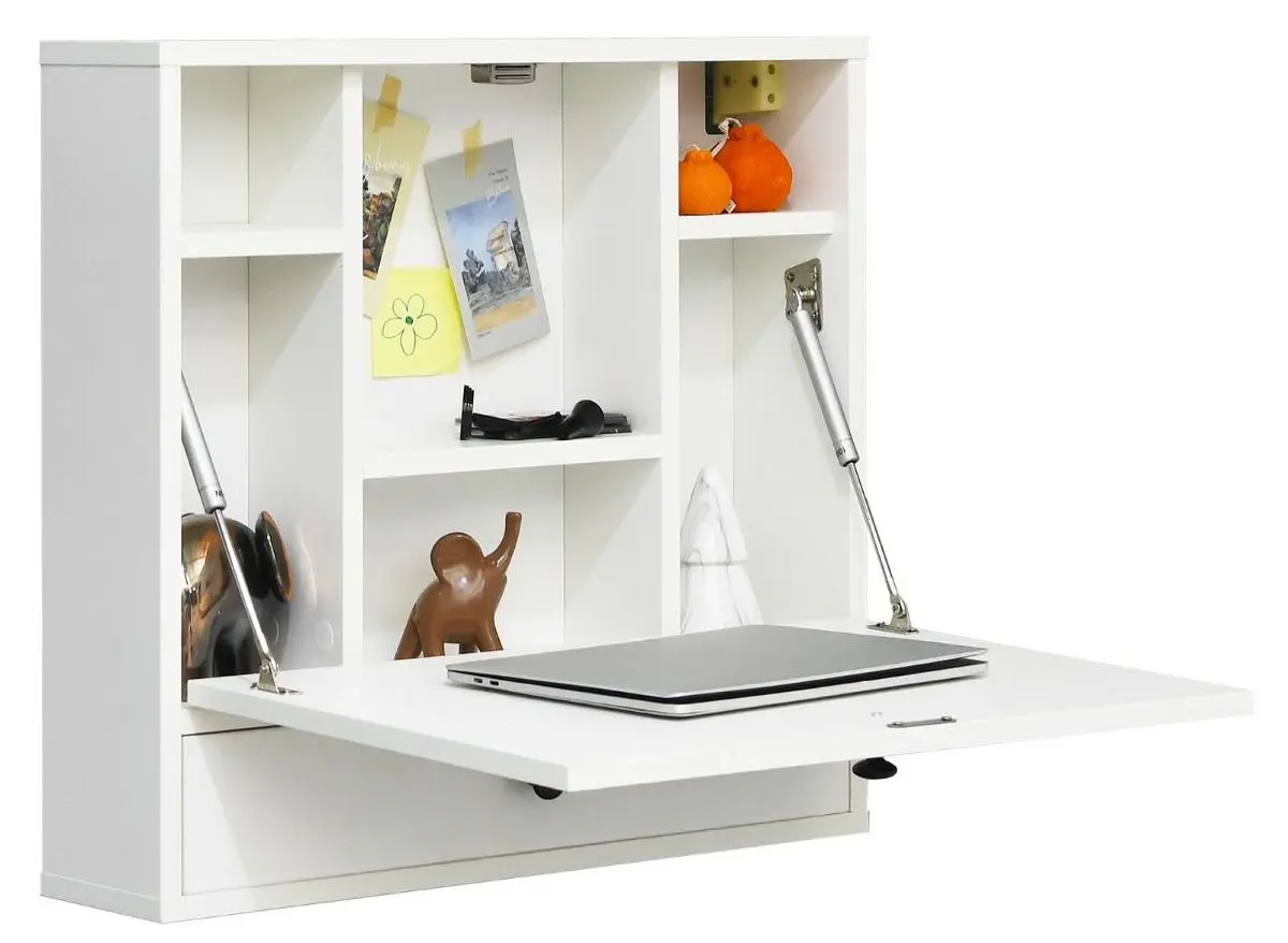 Настенный письменный стол Costway CB10463WH (White)