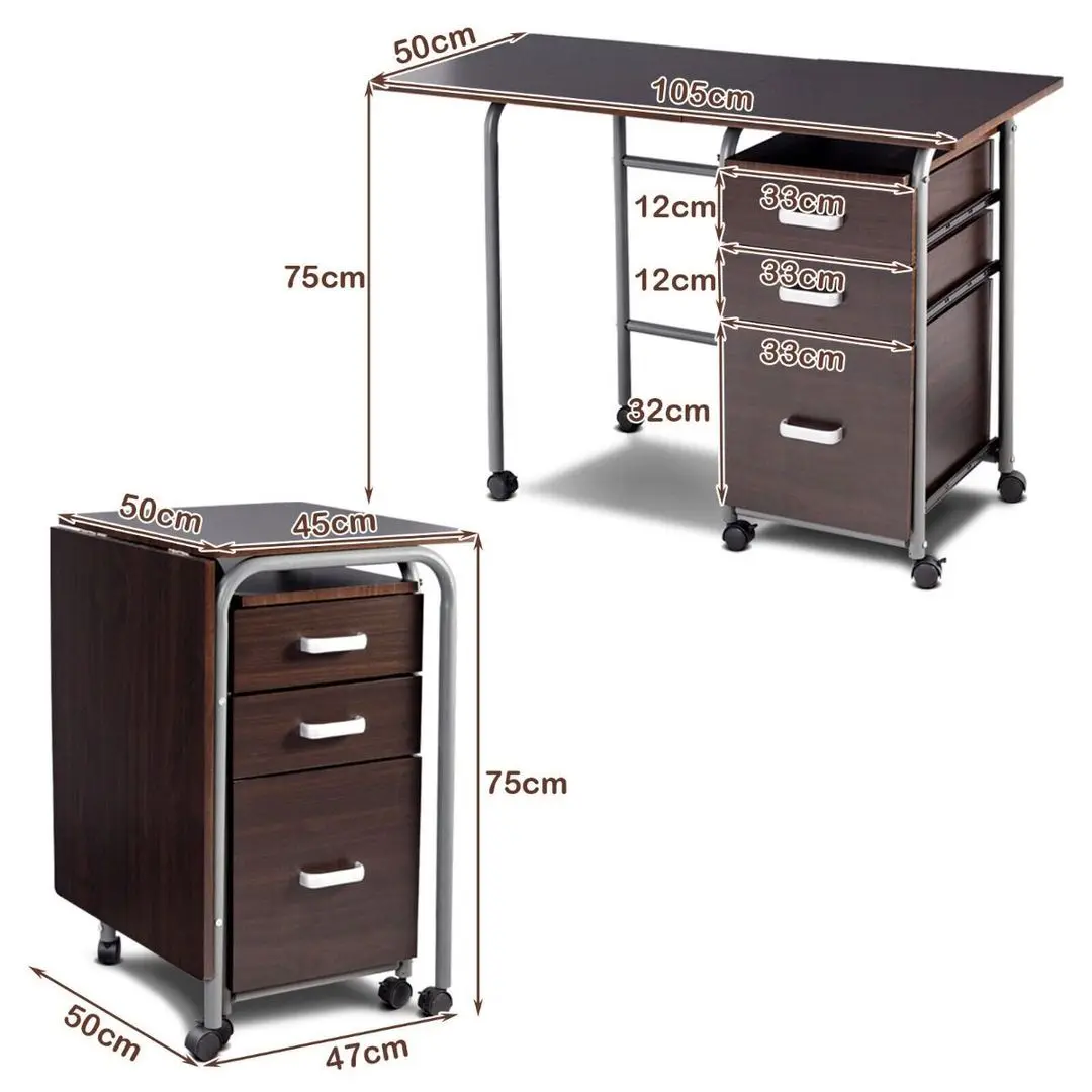 Письменный стол Costway CB10359BN (Brown)