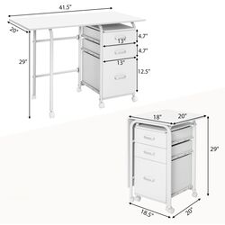 Письменный стол Costway CB10359WH (White) Thumb