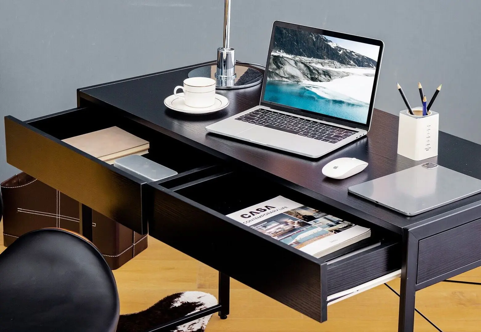 Masa de birou Costway CB10391DK (Black)