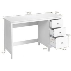 Masa de birou Costway CB10414WH (White) Thumb