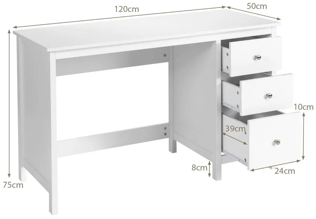 Masa de birou Costway CB10414WH (White)