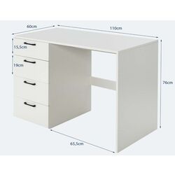 Masa de birou Costway CB10435WH (White) Thumb