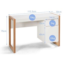 Письменный стол Costway CB10449WH (White) Thumb