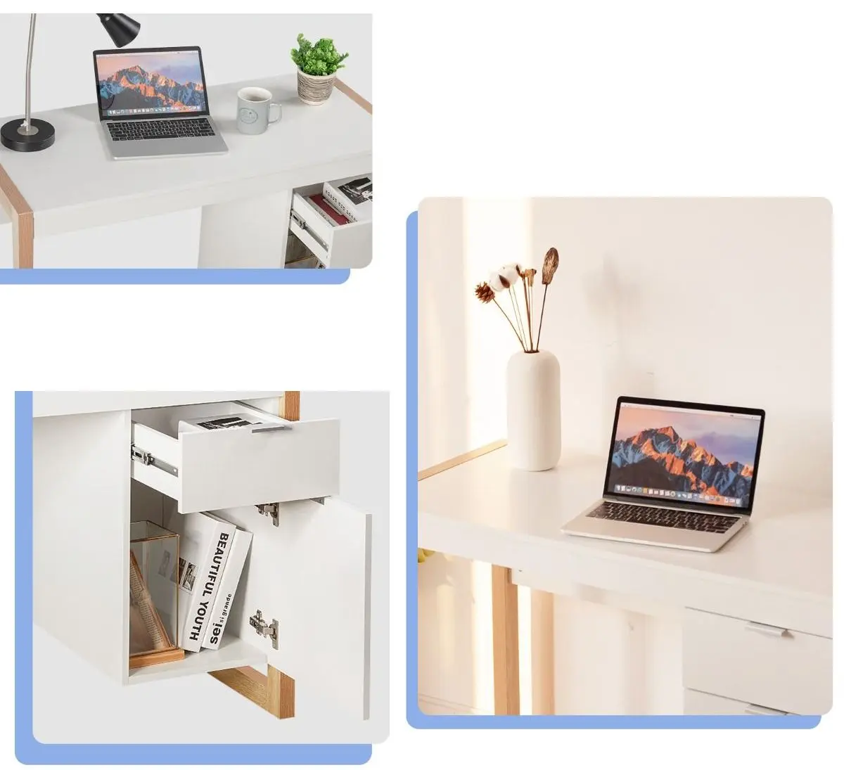 Письменный стол Costway CB10449WH (White) - 5