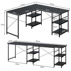 Masa de birou Costway CB10462DK (Black) Thumb