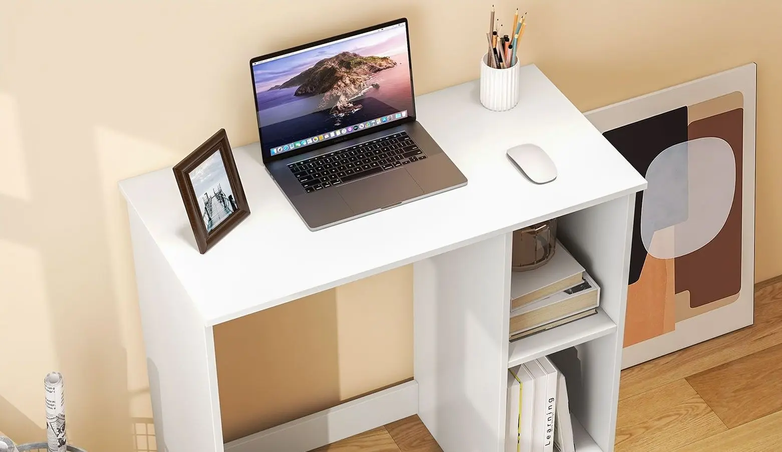 Masa de birou Costway CB10516WH (White)