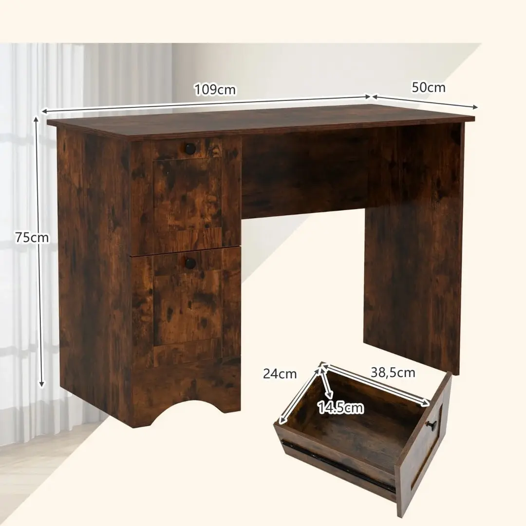 Письменный стол Costway CB10783CF (Rustic Brown)