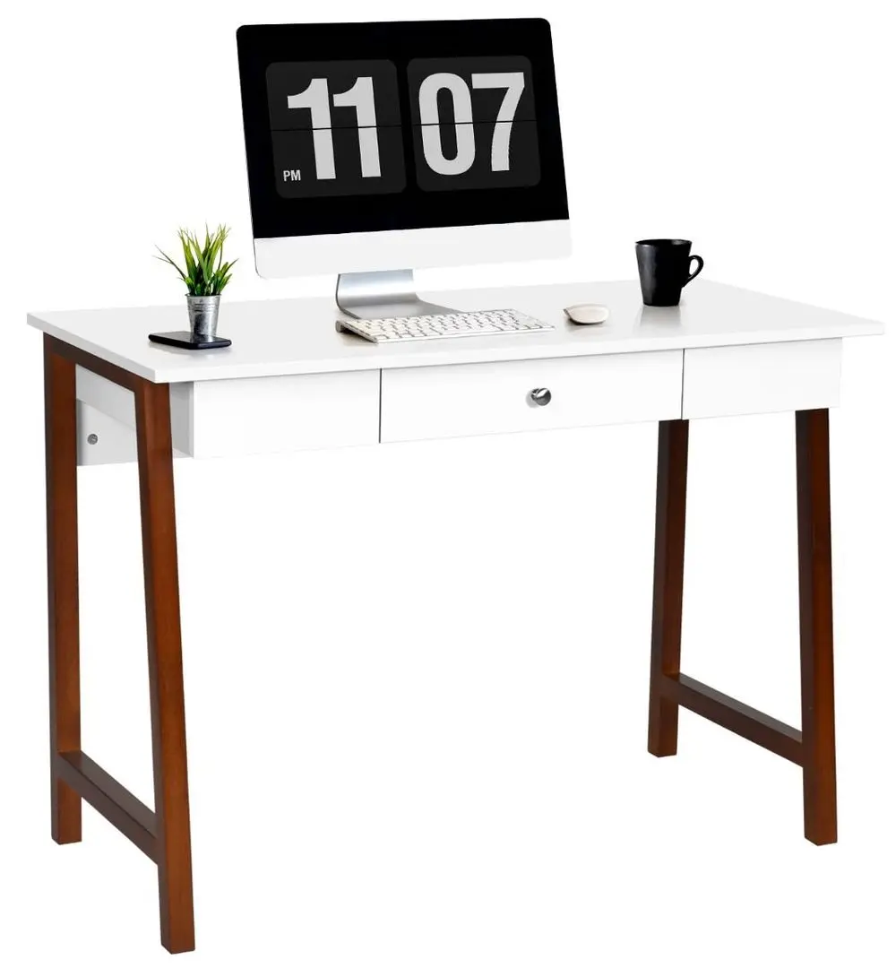 Письменный стол Costway HW61359CF (White/Brown)