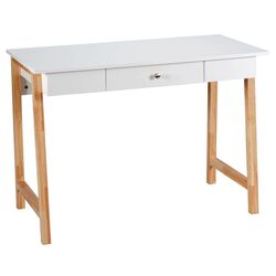 Masa de birou Costway HW61359NA (White/Natural) Thumb