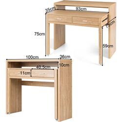 Masa de birou Costway HW63007NA (Natural) Thumb
