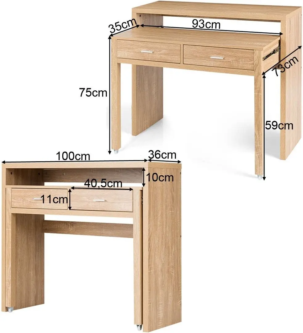 Masa de birou Costway HW63007NA (Natural) - 2