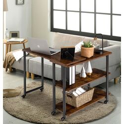 Masa de birou Costway HW63073CF (Brown/Black)