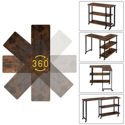 Masa de birou Costway HW63073CF (Brown/Black) Thumb