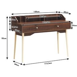 Masa de birou Costway HW63447CF (Brown) Thumb