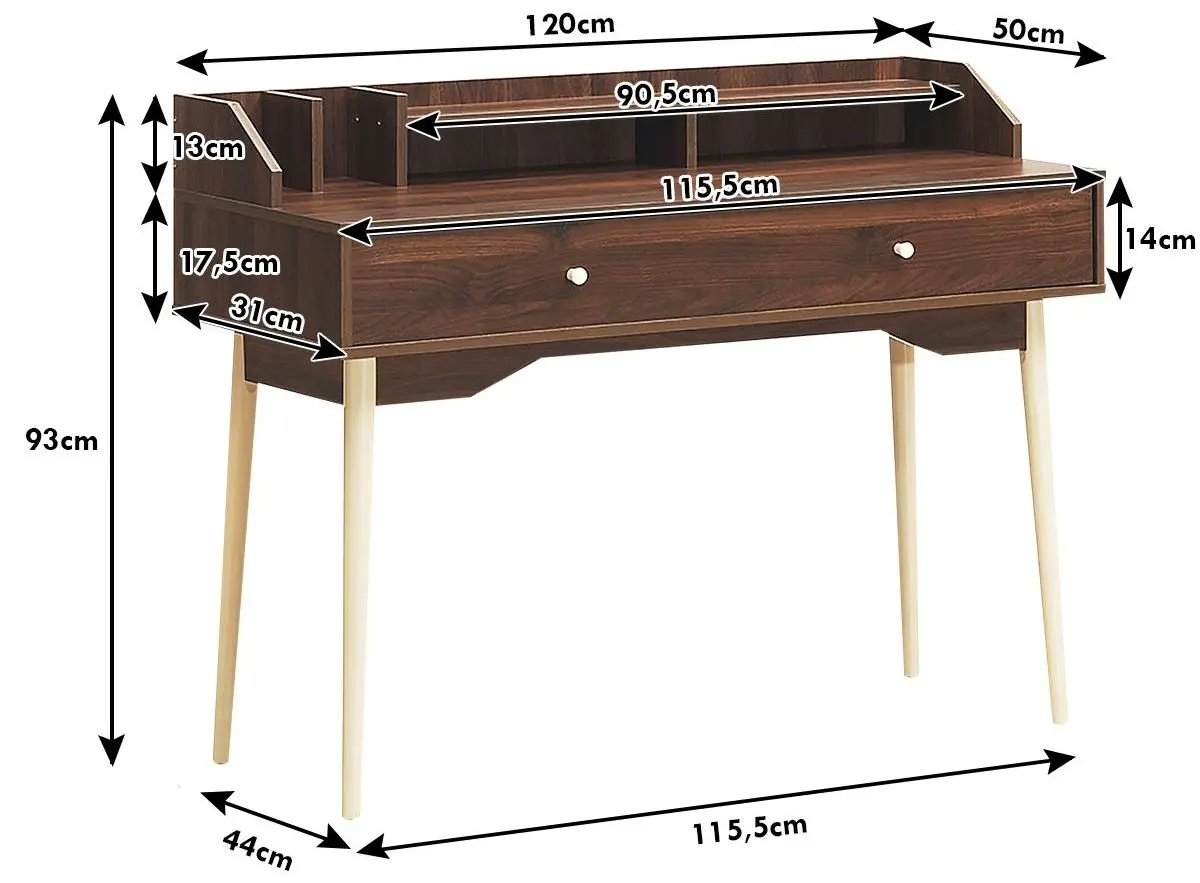 Masa de birou Costway HW63447CF (Brown)