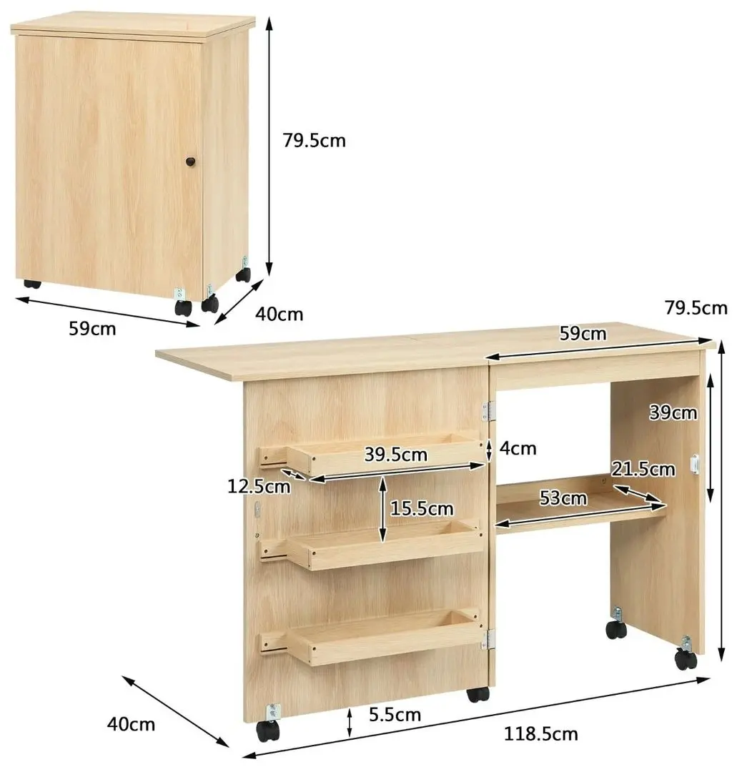 Письменный стол Costway HW65668MS (Wood) - 3