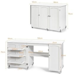 Письменный стол Costway HW66623WH (White) Thumb