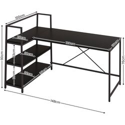 Masa de birou Costway HW67502BK (Black) Thumb