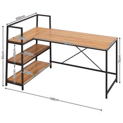 Masa de birou Costway HW67502WT (Walnut) Thumb