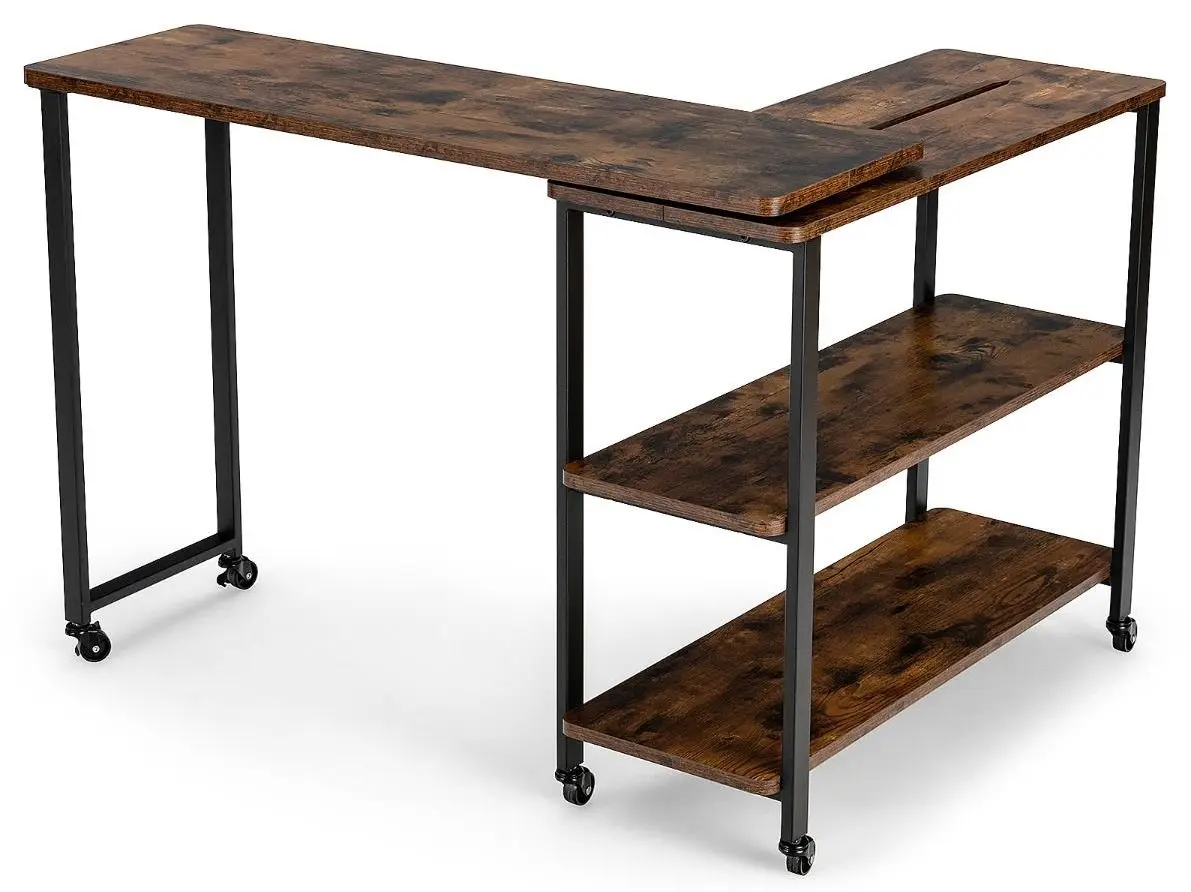 Masa de birou Costway JV10128CF (Brown)