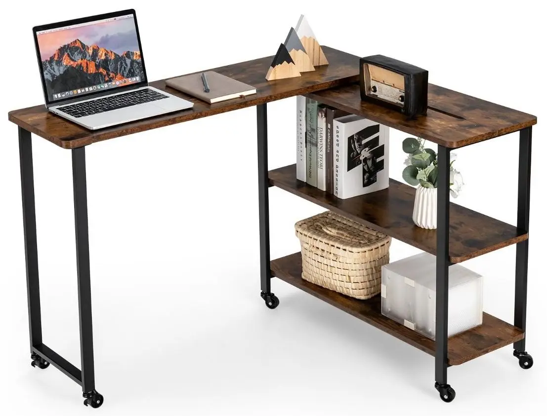 Masa de birou Costway JV10128CF (Brown)