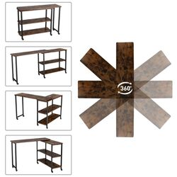 Masa de birou Costway JV10128CF (Brown) Thumb