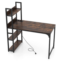 Письменный стол Costway JV10997DE-CF (Rustic Brown/Black) Thumb