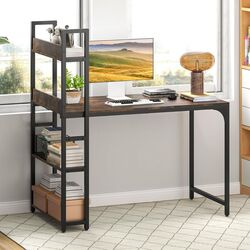 Письменный стол Costway JV10997DE-CF (Rustic Brown/Black) Thumb