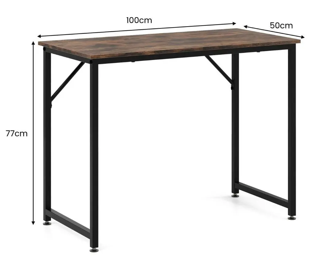Masa de birou Costway JV11014CF (Brown/Black)