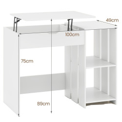 Masa de birou Costway JV11655WH (White) Thumb