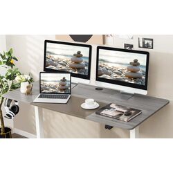 Masa de birou reglabila Costway JV10677DE-GR (Grey) Thumb