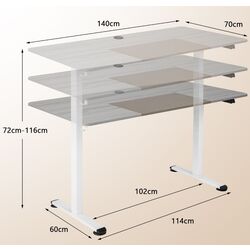 Masa de birou reglabila Costway JV10677DE-GR (Grey) Thumb