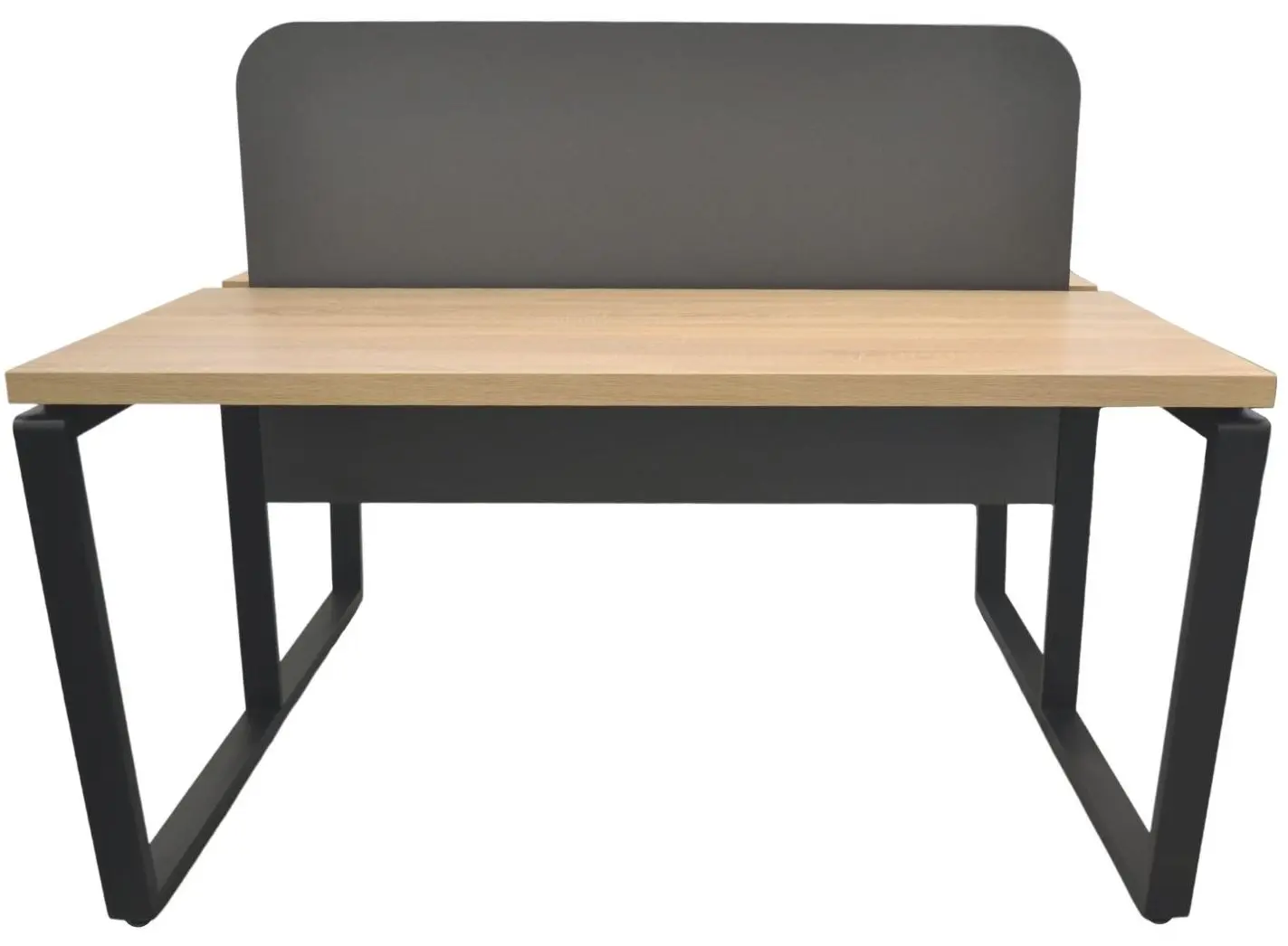 Masa dubla de birou DP B-136 Double (Natural Wood/Black)