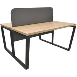 Двойной письменный стол DP B-136 Double (Natural Wood/Black)