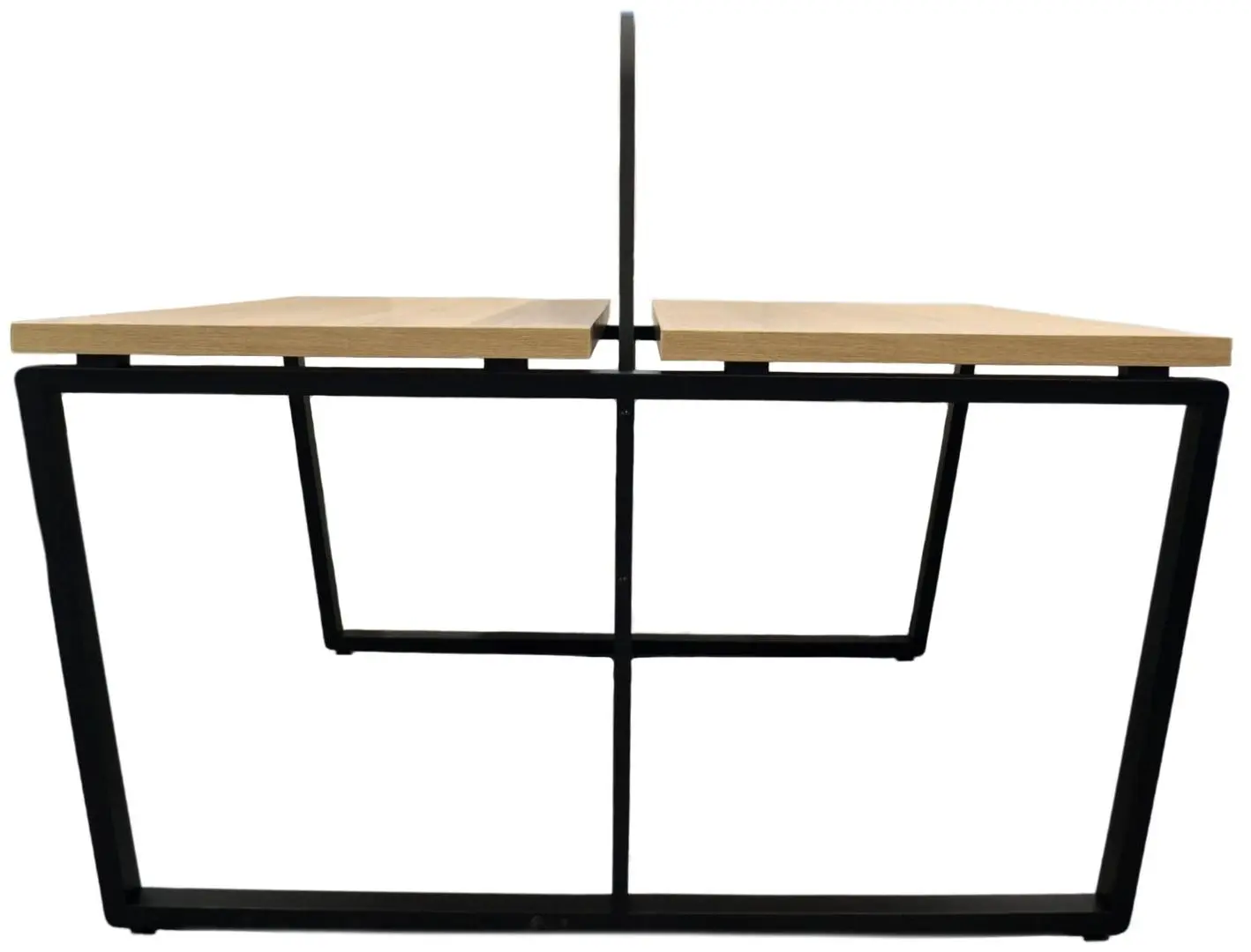 Masa dubla de birou DP B-136 Double (Natural Wood/Black)