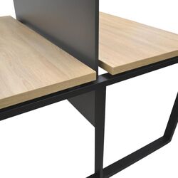 Masa dubla de birou DP B-136 Double (Natural Wood/Black) Thumb