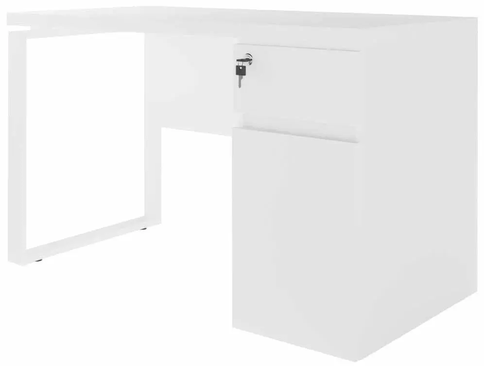 Masa de birou DP Fusion+Box Right (White)