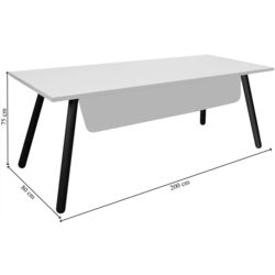 Masa de birou DP Fusion (White/Black) Thumb