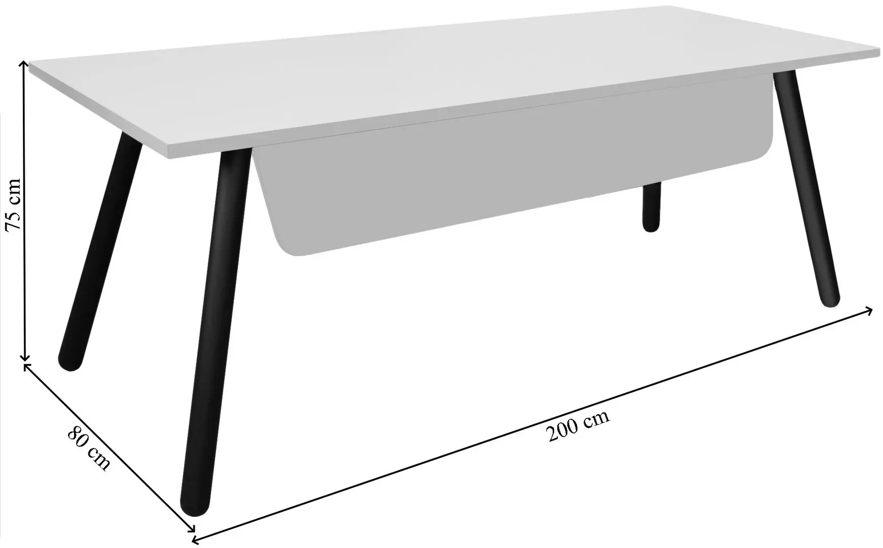 Masa de birou DP Fusion (White/Black)