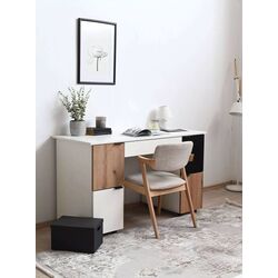 Masa de birou Fabrik Home Mateo (Ash White/Ewok Oak) Thumb