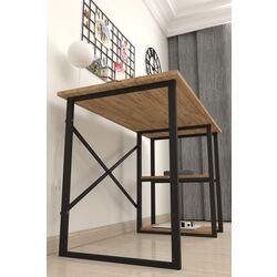 Masa de birou Bofigo 2 rafturi (Pine/Black) Thumb